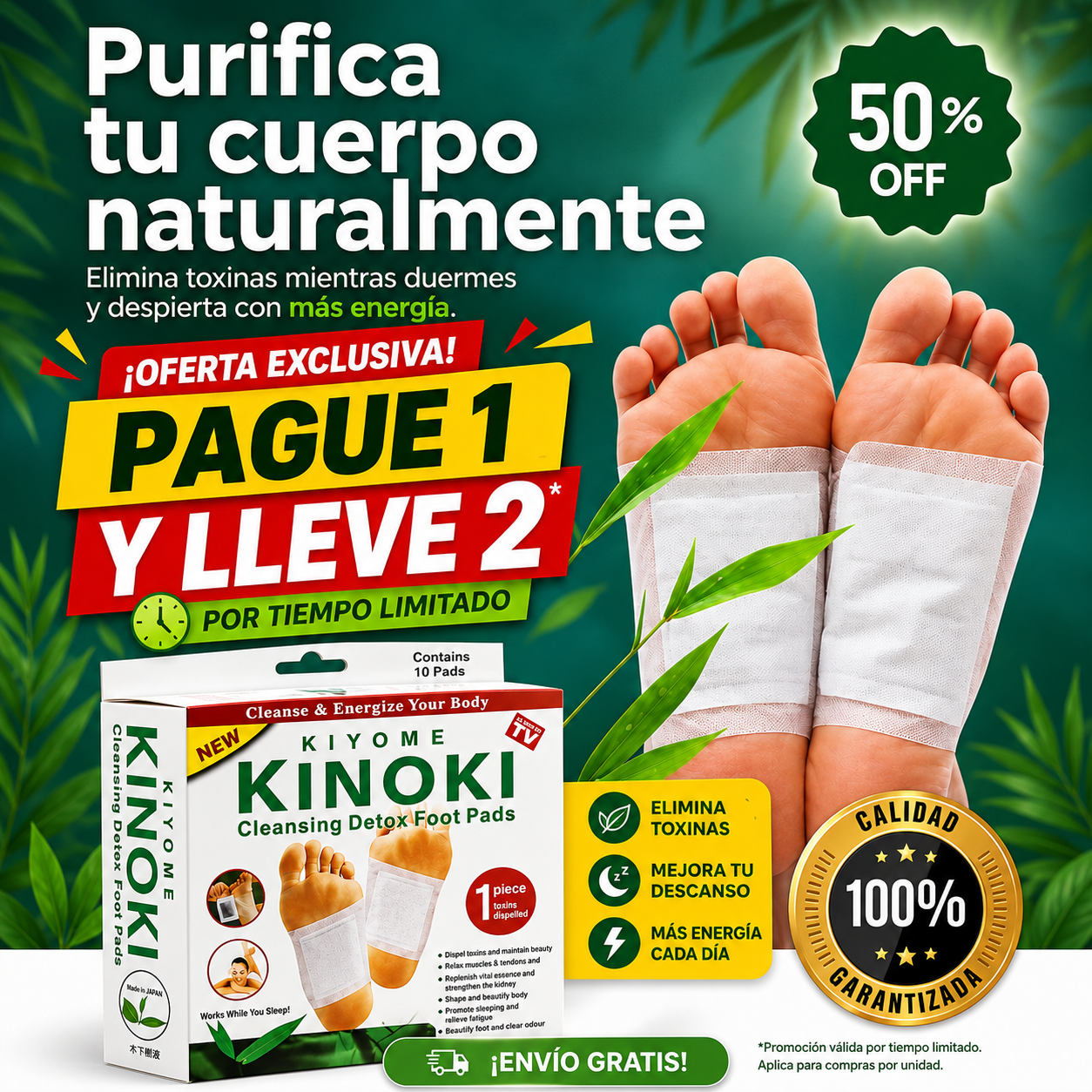 🔥 OFERTA 2x1 | Compra 1 y Llévate 2 | El secreto japonés para eliminar toxinas mientras duermes.